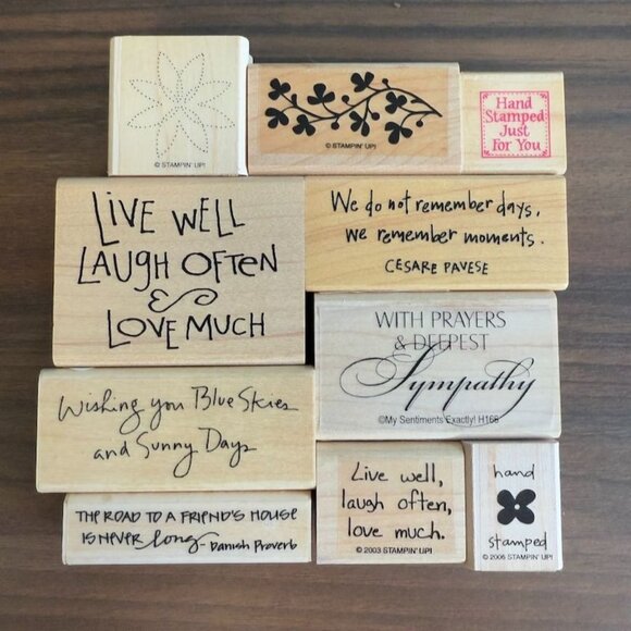 Mixed Lot of 10 Inkadinkado Hero Arts Rubber Stampl - Picture 1 of 7